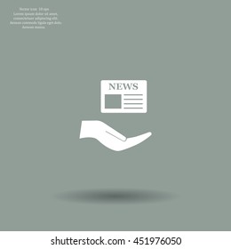 Flat icon of news