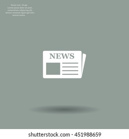 Flat icon of news