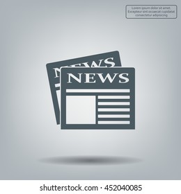 Flat icon of news
