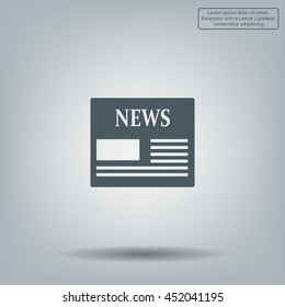 Flat icon of news