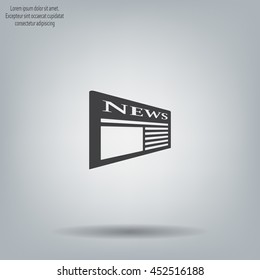 Flat icon of news