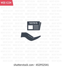 Flat icon of news