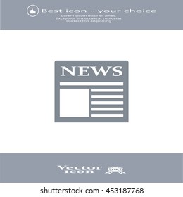 Flat icon of news