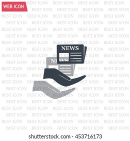 Flat icon of news