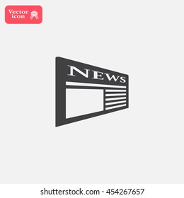 Flat icon of news