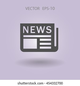 Flat  icon of news