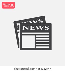 Flat icon of news
