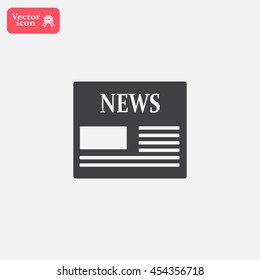 Flat icon of news