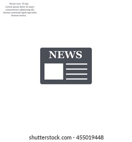 Flat icon of news