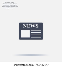 Flat icon of news