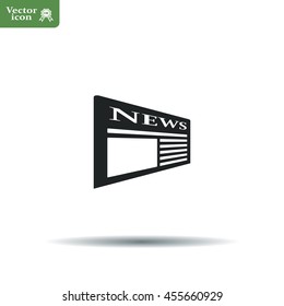 Flat icon of news