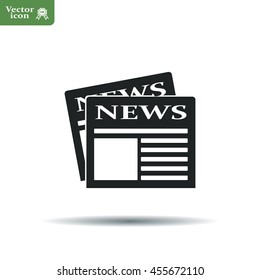 Flat icon of news