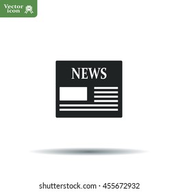 Flat icon of news
