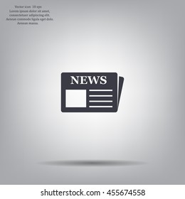 Flat icon of news