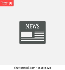 Flat icon of news