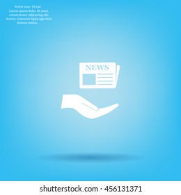 Flat icon of news