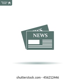 Flat icon of news