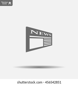 Flat icon of news