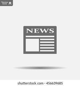 Flat icon of news
