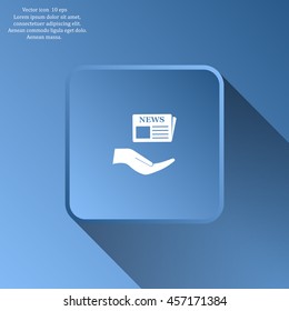 Flat icon of news