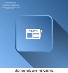 Flat icon of news