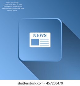 Flat icon of news