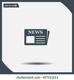 Flat icon of news