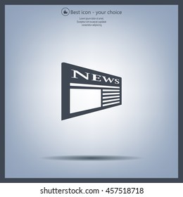 Flat icon of news