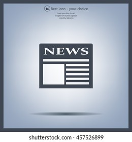 Flat icon of news