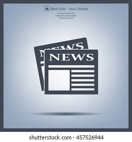 Flat icon of news