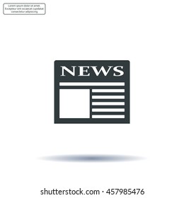 Flat icon of news