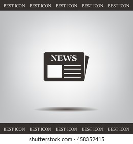 Flat icon of news