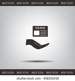 Flat icon of news