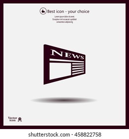 Flat icon of news