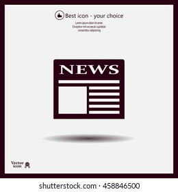 Flat icon of news