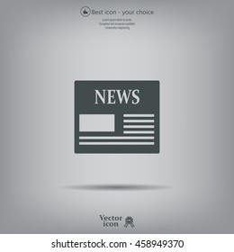Flat icon of news
