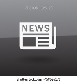 Flat  icon of news