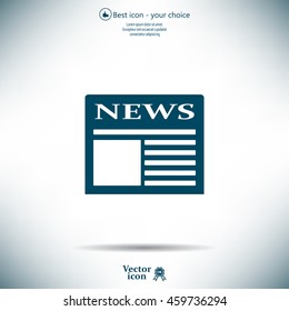 Flat icon of news