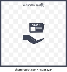 Flat icon of news