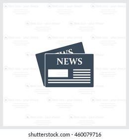 Flat icon of news