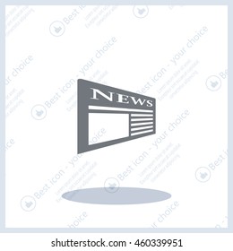 Flat icon of news