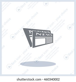 Flat icon of news