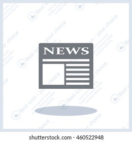 Flat icon of news