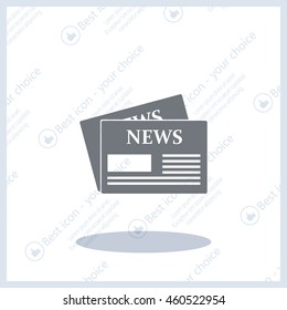 Flat icon of news