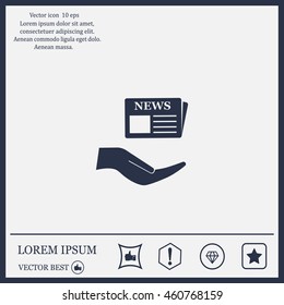 Flat icon of news