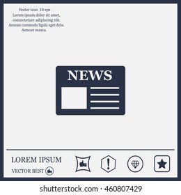 Flat icon of news