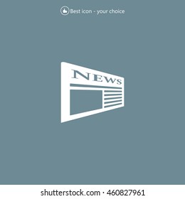 Flat icon of news