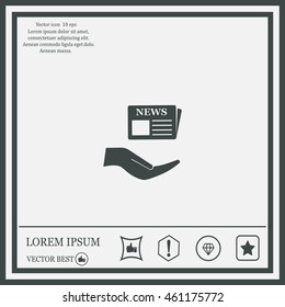 Flat icon of news