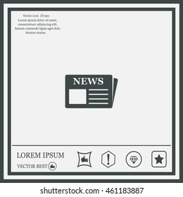 Flat icon of news