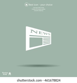 Flat icon of news